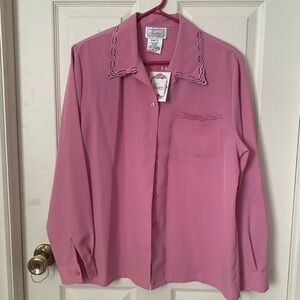 4/$20 As is vintage Sears Tradition Pink Blouse